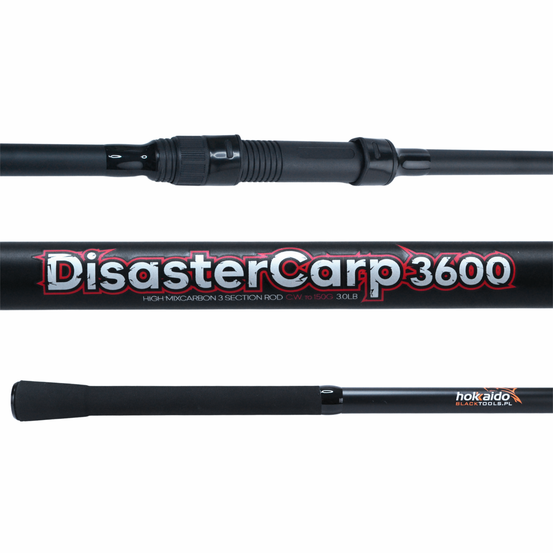 Hokkaido Disaster karbivarras 3600 3,6m C.W. 150g 3,0lb 3 sektsiooni