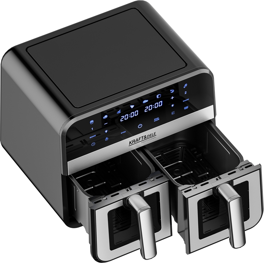 AIR FRYER 9L 2500W TWO CHAMBERS 4.5L + LCD KD4179