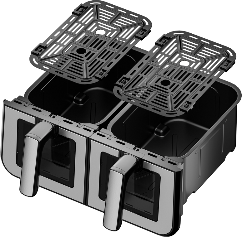 AIR FRYER 9L 2500W TWO CHAMBERS 4.5L + LCD KD4179