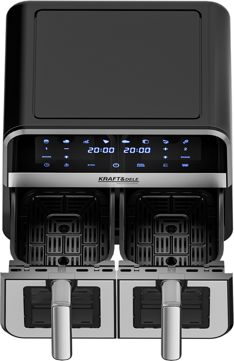 AIR FRYER 9L 2500W TWO CHAMBERS 4.5L + LCD KD4179