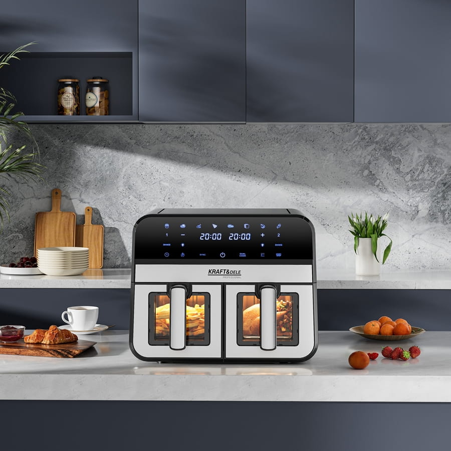 AIR FRYER 9L 2500W TWO CHAMBERS 4.5L + LCD KD4179