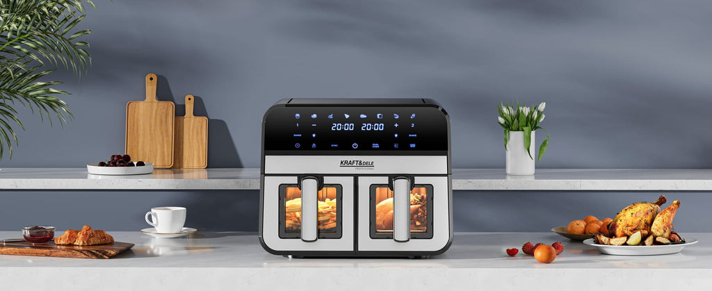 AIR FRYER 9L 2500W TWO CHAMBERS 4.5L + LCD KD4179