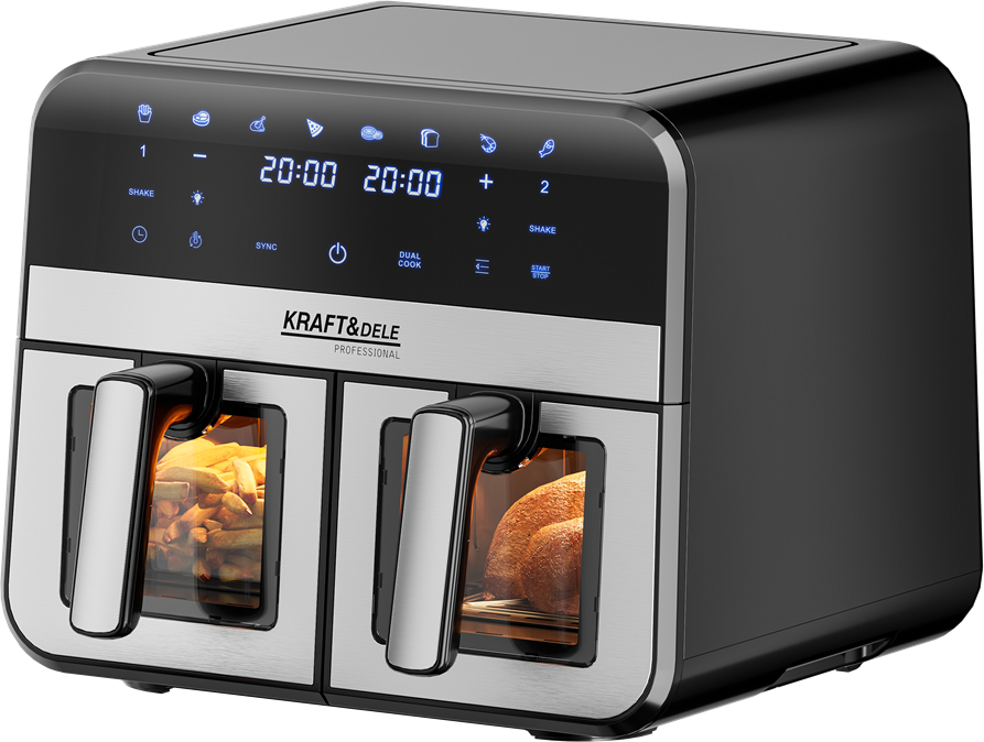 AIR FRYER 9L 2500W TWO CHAMBERS 4.5L + LCD KD4179