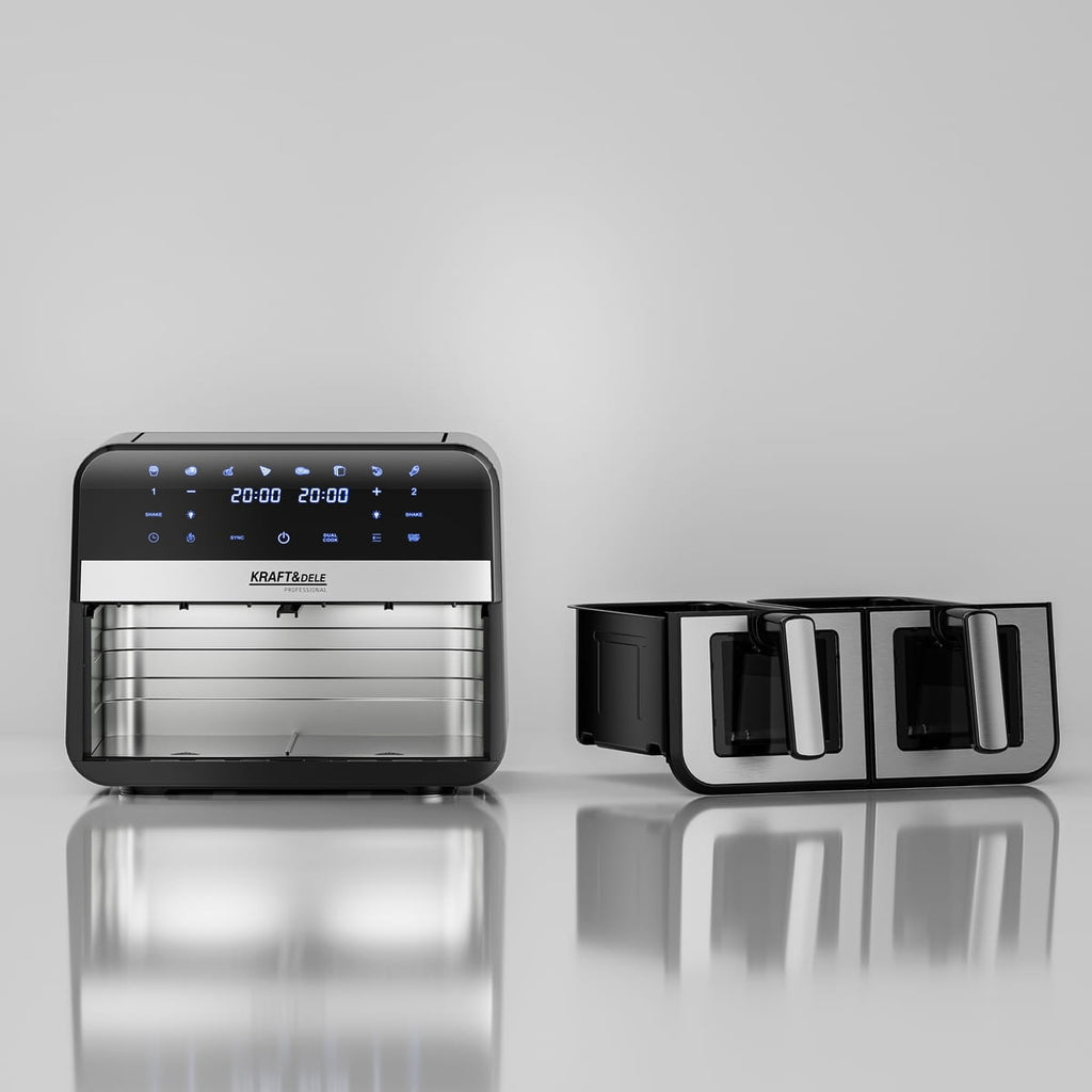 AIR FRYER 9L 2500W TWO CHAMBERS 4.5L + LCD KD4179
