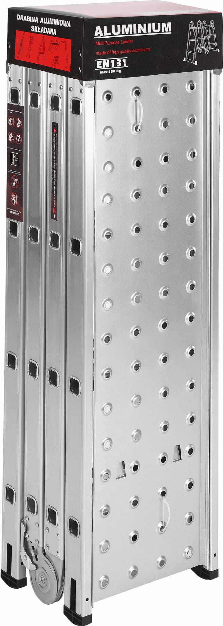 KRAFT&DELE alumiiniumist multifunktsionaalne liigendredel platvormiga 4 × 4, 460 cm KD4071
