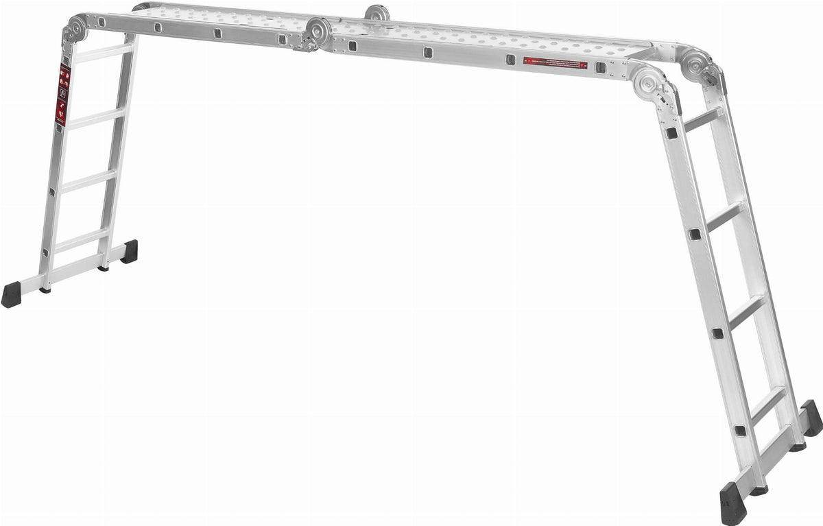 KRAFT&DELE alumiiniumist multifunktsionaalne liigendredel platvormiga 4 × 4, 460 cm KD4071