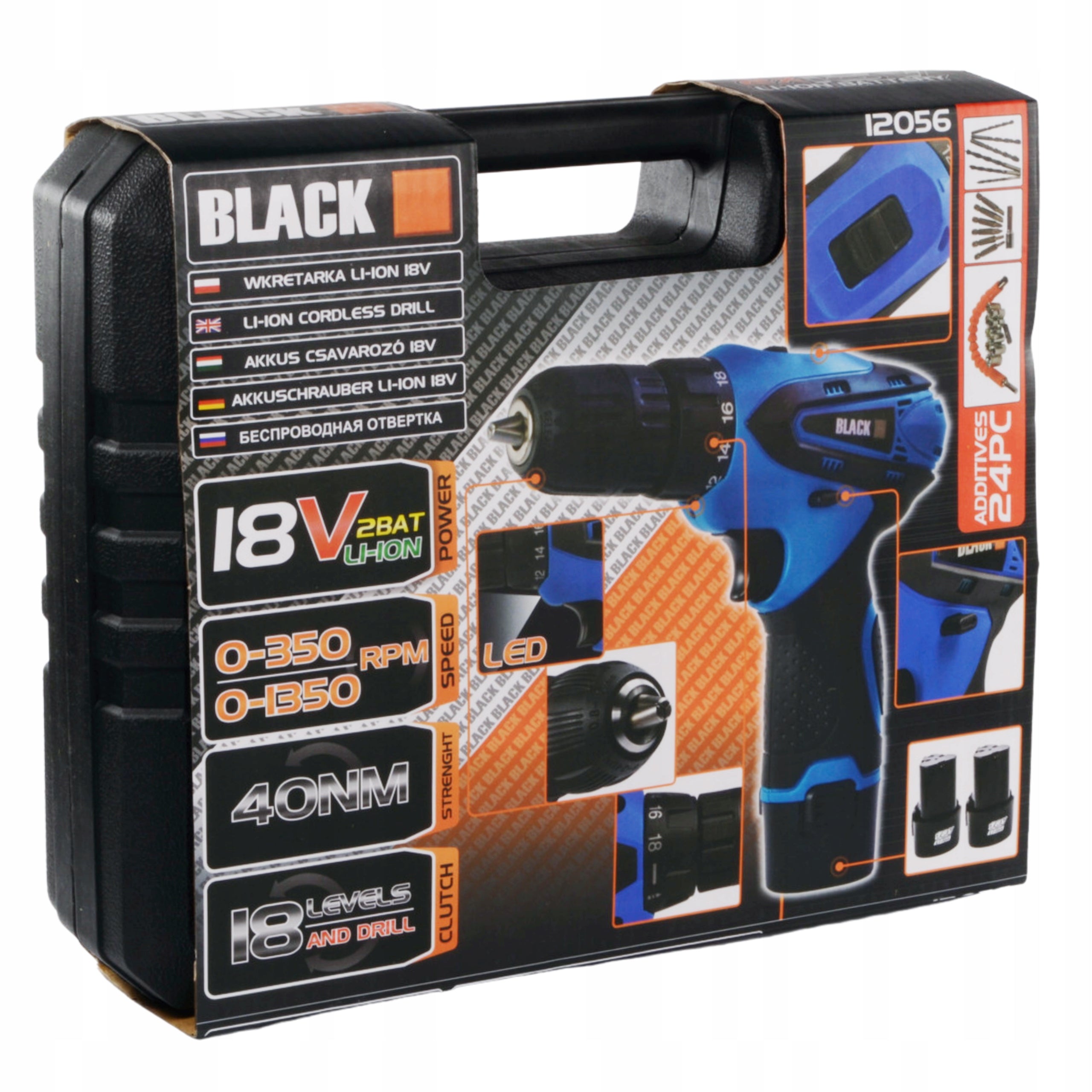 Cordless Screwdriver 18V with 2x Batteries