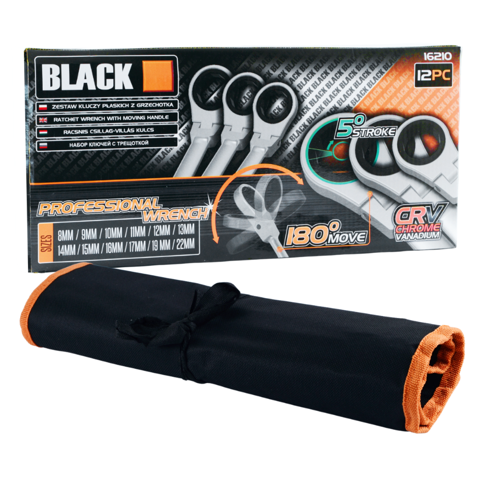 BLACKTOOLS põrk-kombivõtmete komplekt 8–22 mm, 12 tk 16210