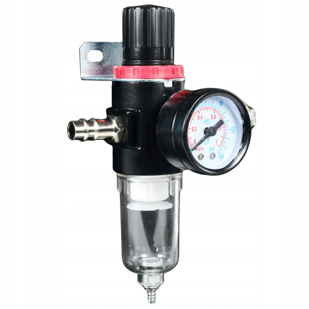 1/4" rõhuregulaator õhufilter äravooluga