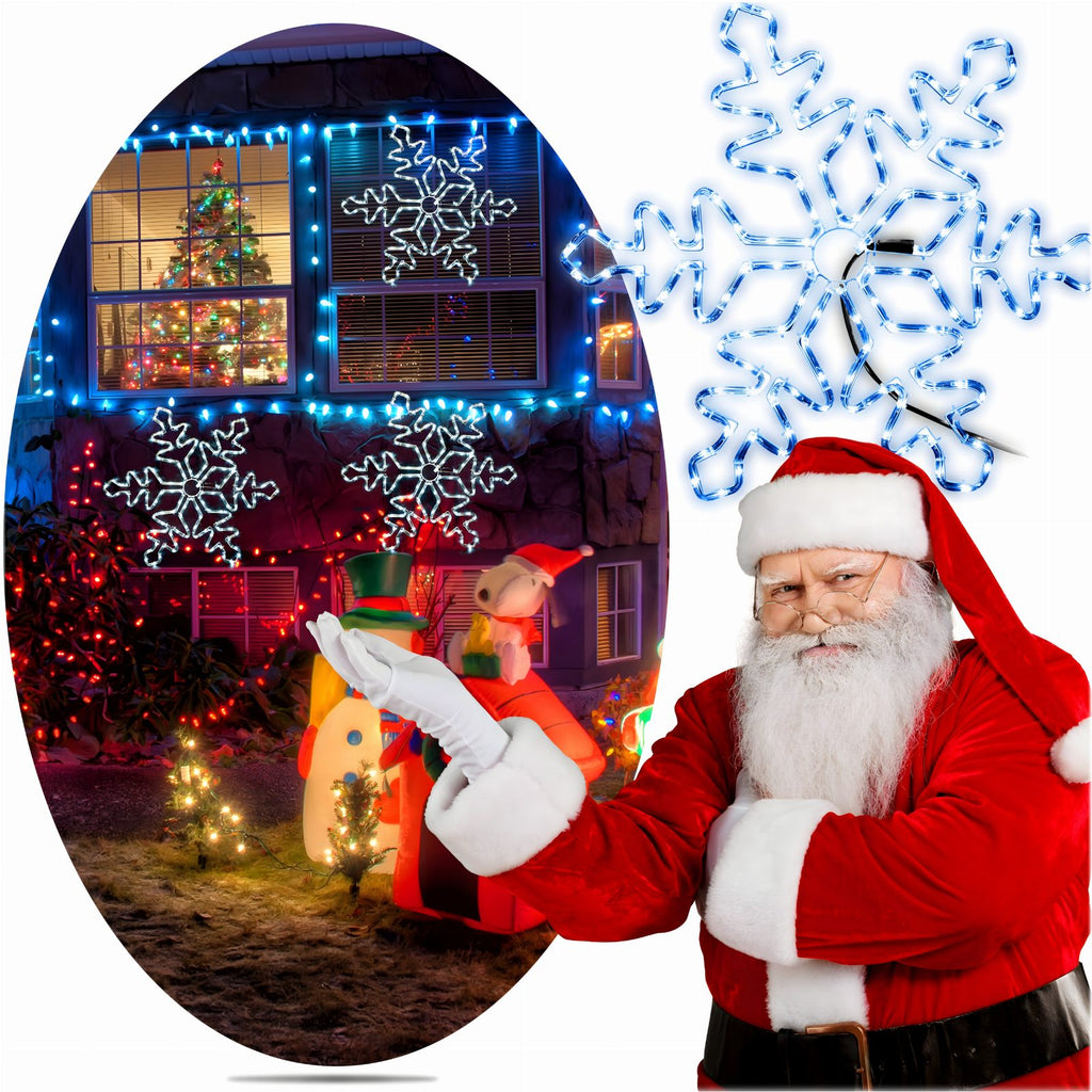 Lumehelbe LED-valguskett 120 LED-i 65 cm külm valge jõulukaunistus