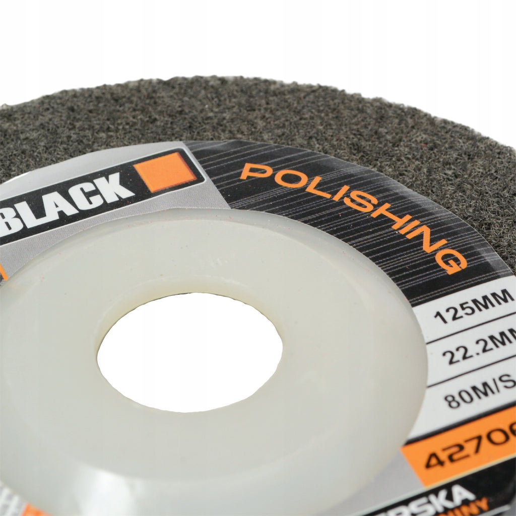 Premium Black 125mm Stainless Steel Nylon Polishing Pad