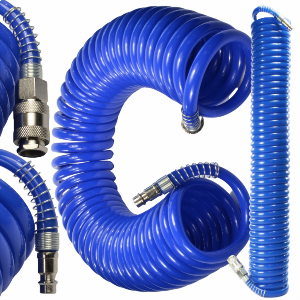 Spiral Pneumatic Hose 8x12mm, 10m, Black