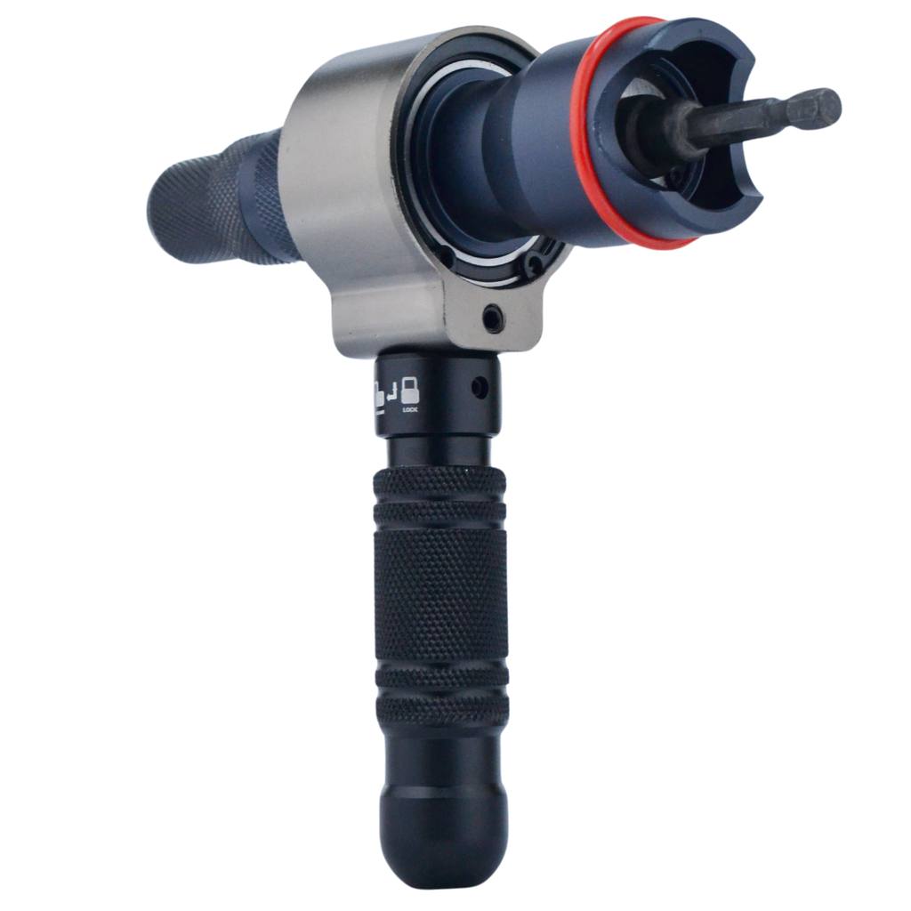 3-ühes neetimispüstol neetmutrite ja neetide jaoks koos 13-osalise adapterikomplektiga kruvikeeraja trellile