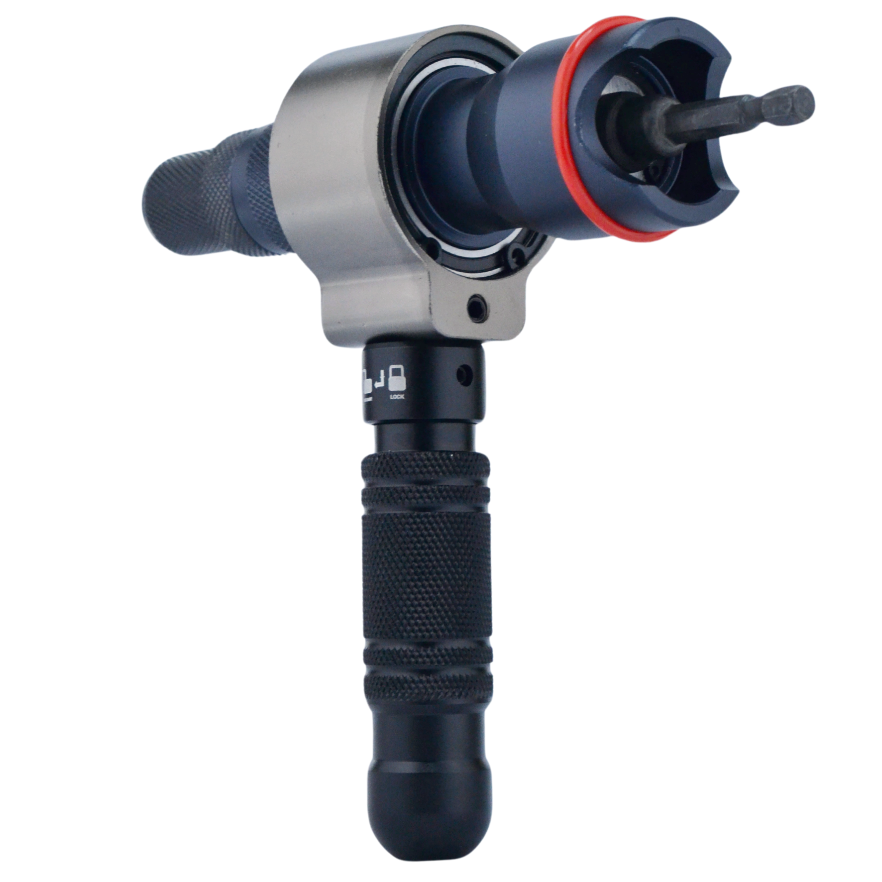 3-ühes neetimispüstol neetmutrite ja neetide jaoks koos 13-osalise adapterikomplektiga kruvikeeraja trellile