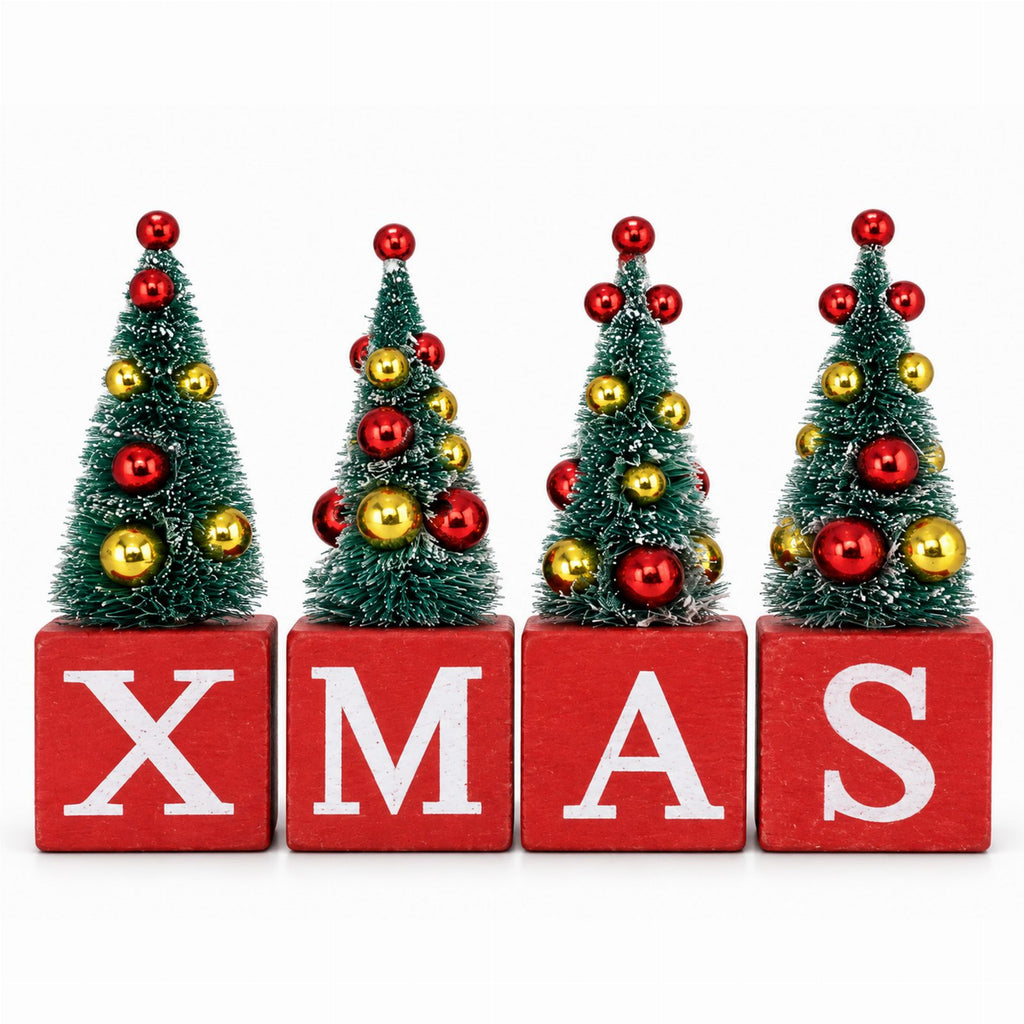 Kuusekujuliste kuubikutega jõululauakaunistus XMAS ornament RC-K-2789