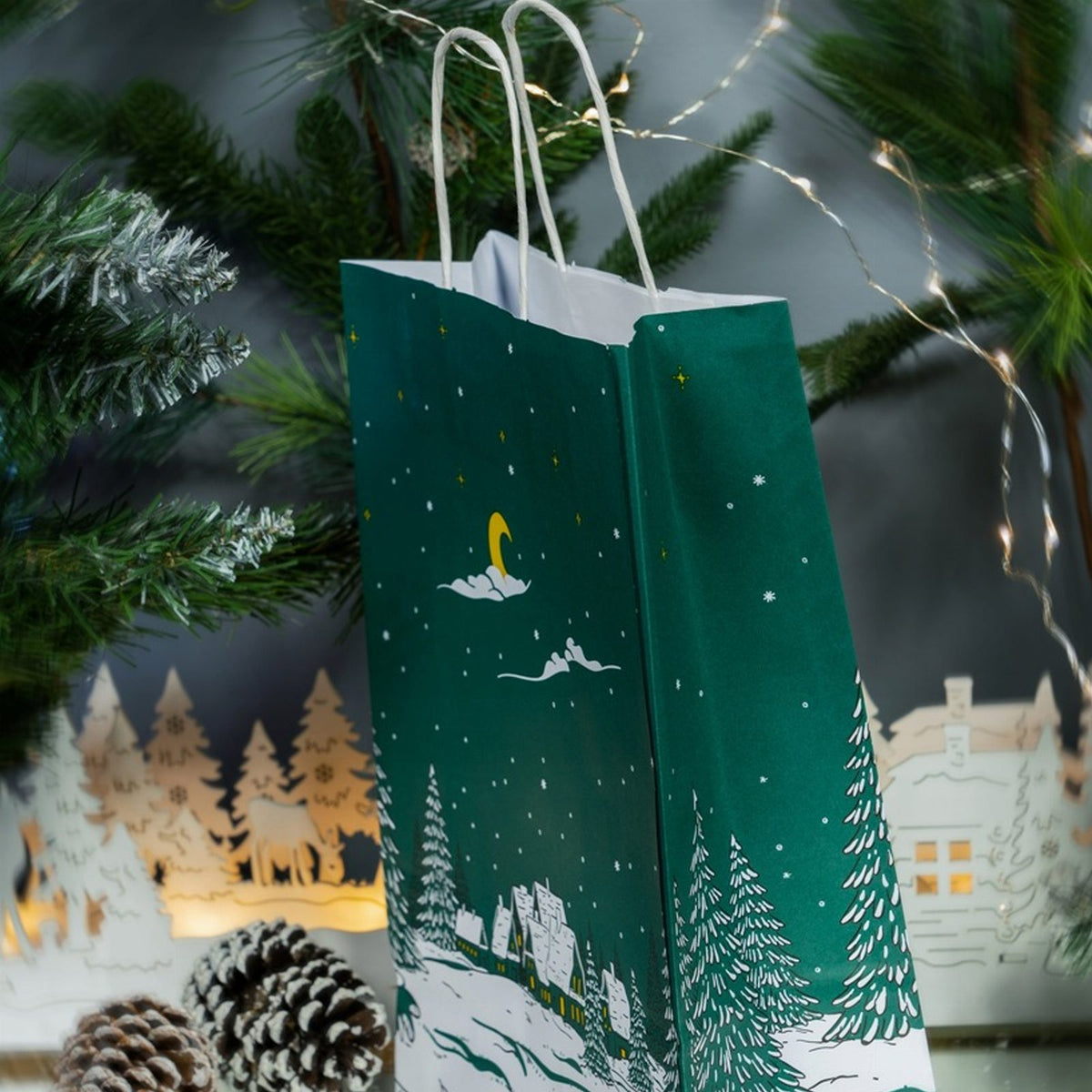 Christmas Gift Bags Green Tree 25 pcs