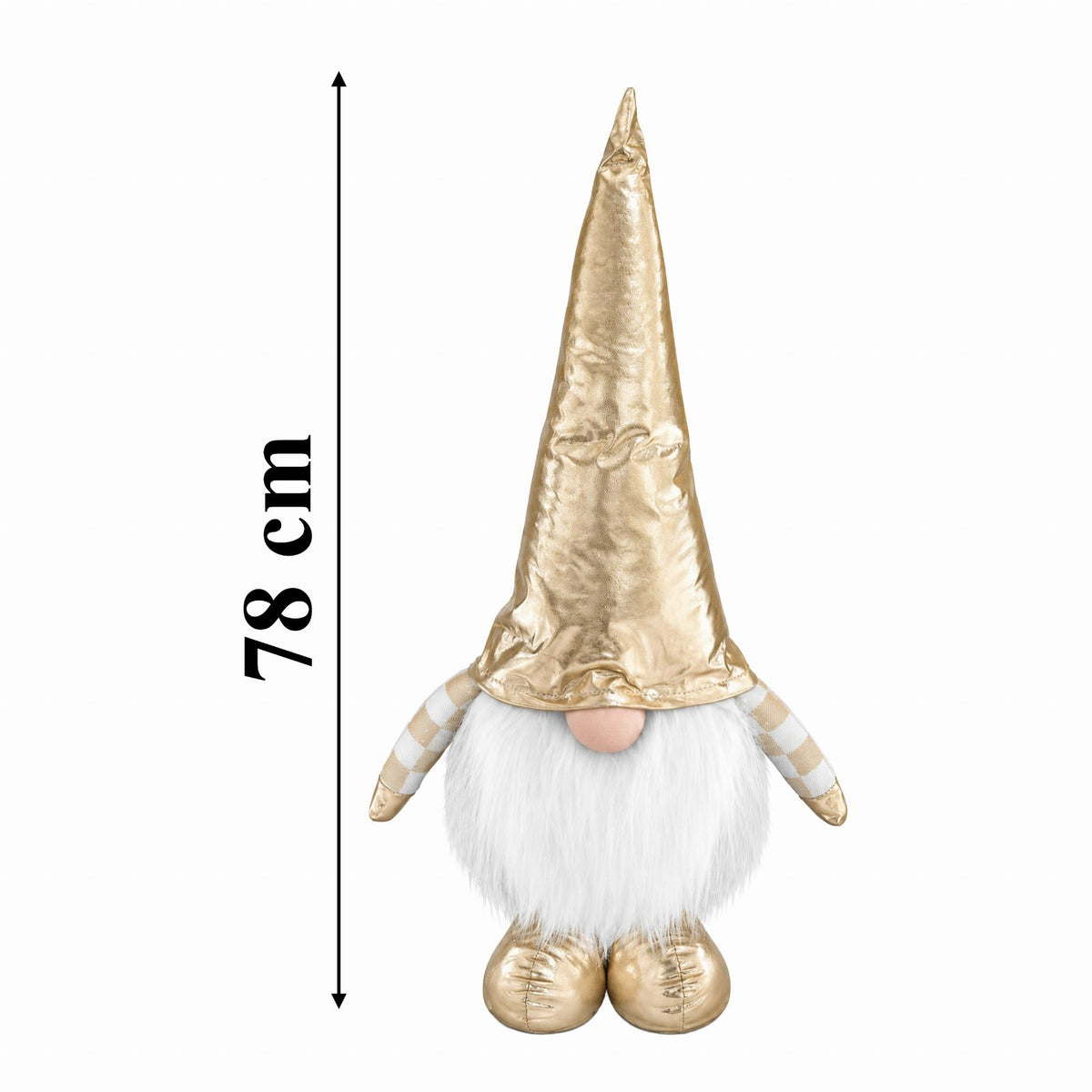 Suur kuldne jõulupäkapiku dekoratsioon 78 cm RC-K-2704