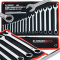 Benson by Black 17-Piece Complete Wrench Set, Open-End and Ring, 6-32mm