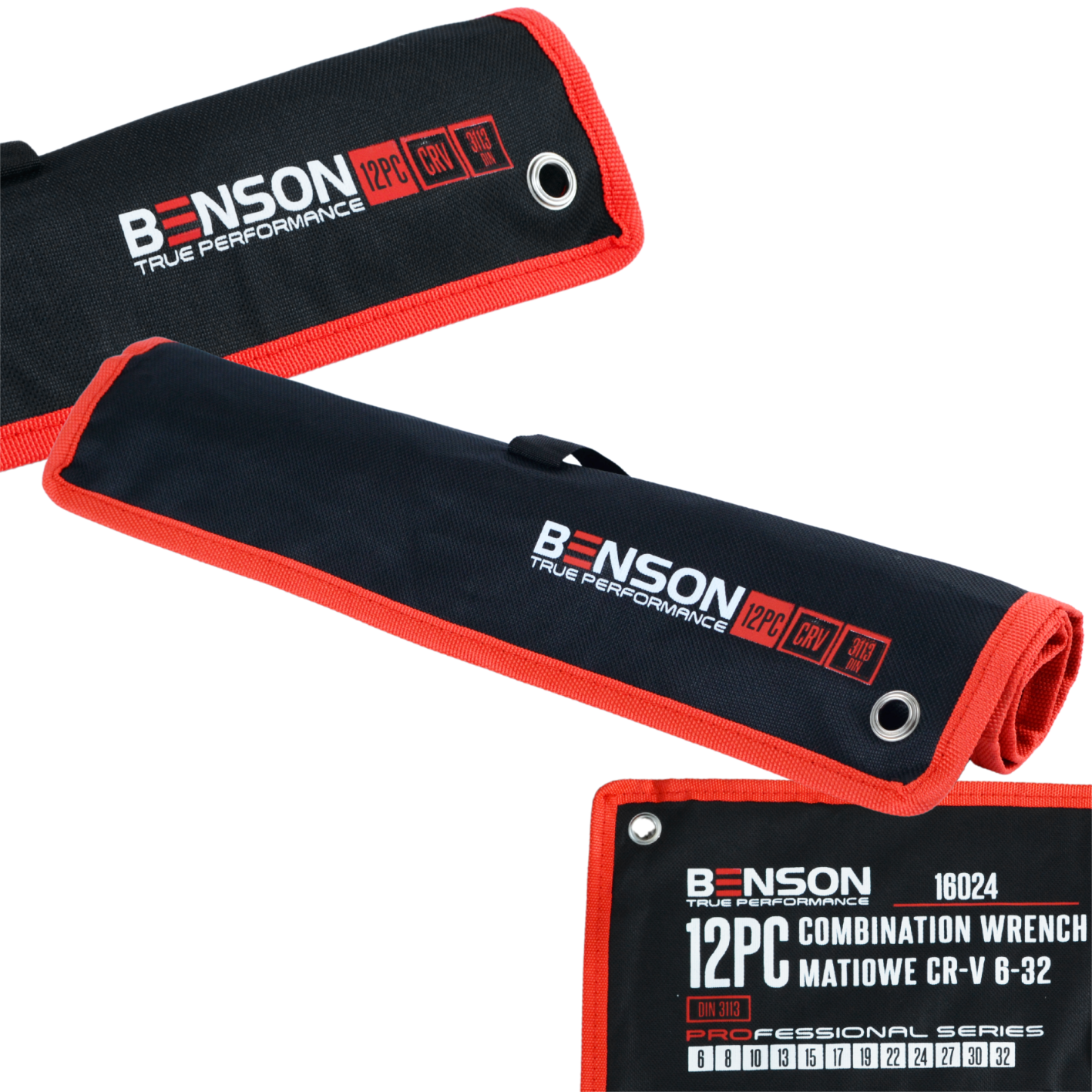 Benson by Black 12-osaline avatud ja silmusvõtmete komplekt 6-32mm