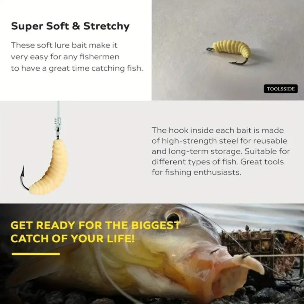 50 tk Pehme bioniline ussileiva sööt kalapüügiks (50 tk)