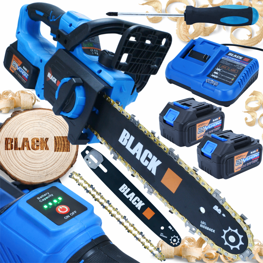 Juhtmeta puidulõikekettasaag 2 x 21V 4Ah 30cm Black
