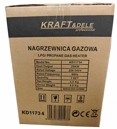 Gas heater 25kW + regulator KD11734