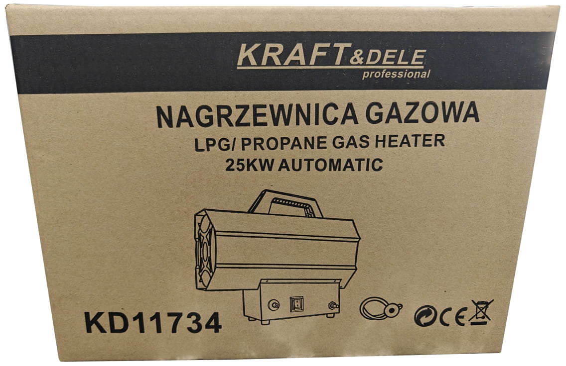 Gas heater 25kW + regulator KD11734