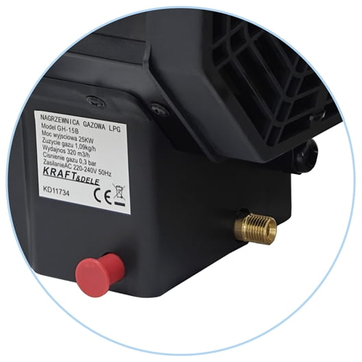 Gas heater 25kW + regulator KD11734