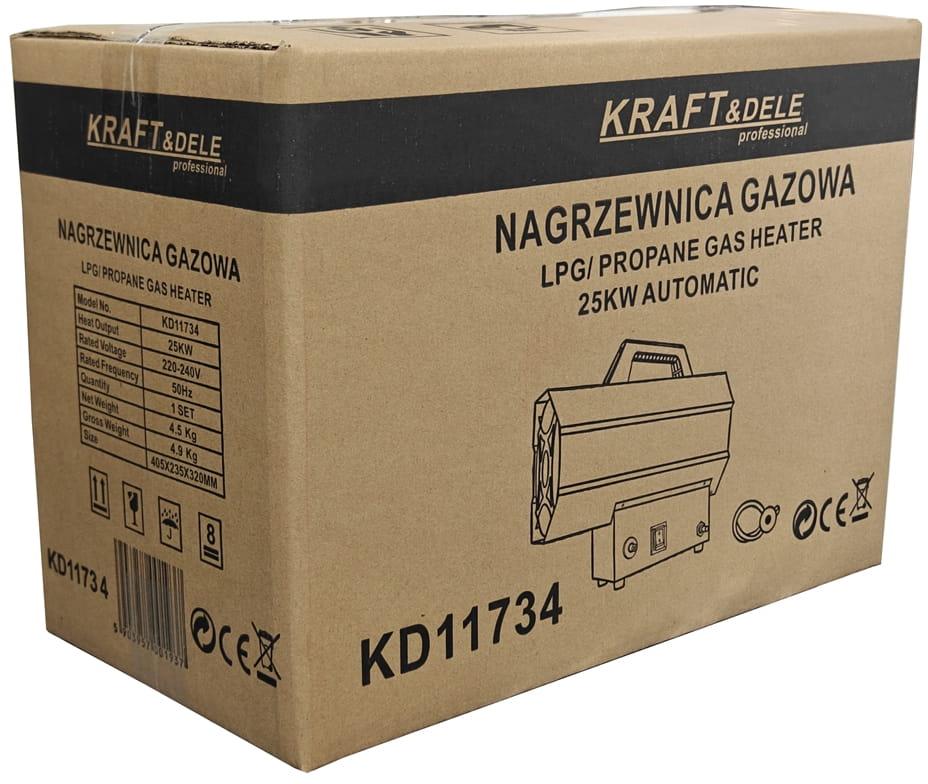 Gas heater 25kW + regulator KD11734