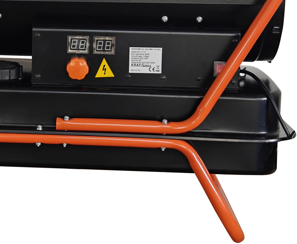 OIL HEATER 30 KW / THERMOSTAT / EXHAUST GAS OUTLET KD11715