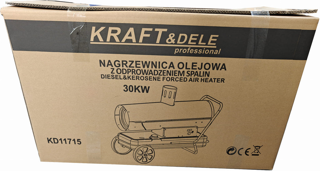 OIL HEATER 30 KW / THERMOSTAT / EXHAUST GAS OUTLET KD11715