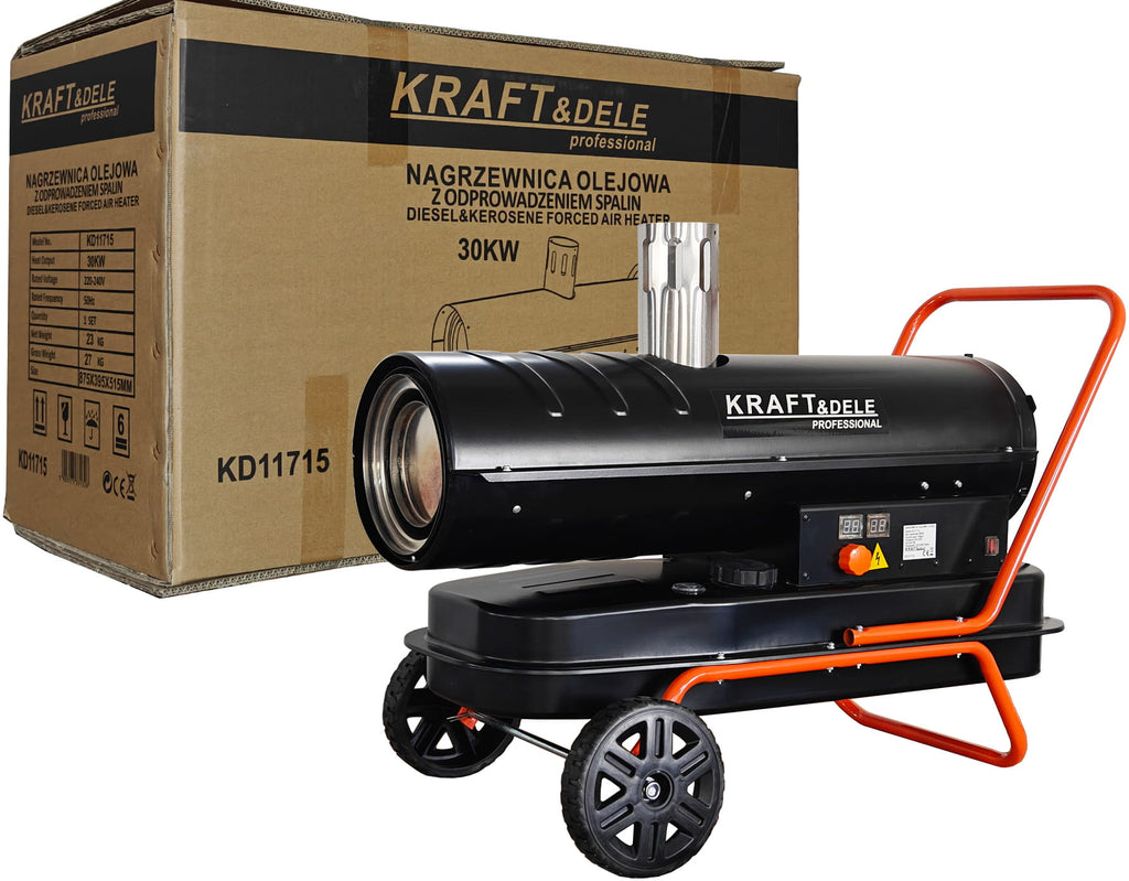 OIL HEATER 30 KW / THERMOSTAT / EXHAUST GAS OUTLET KD11715