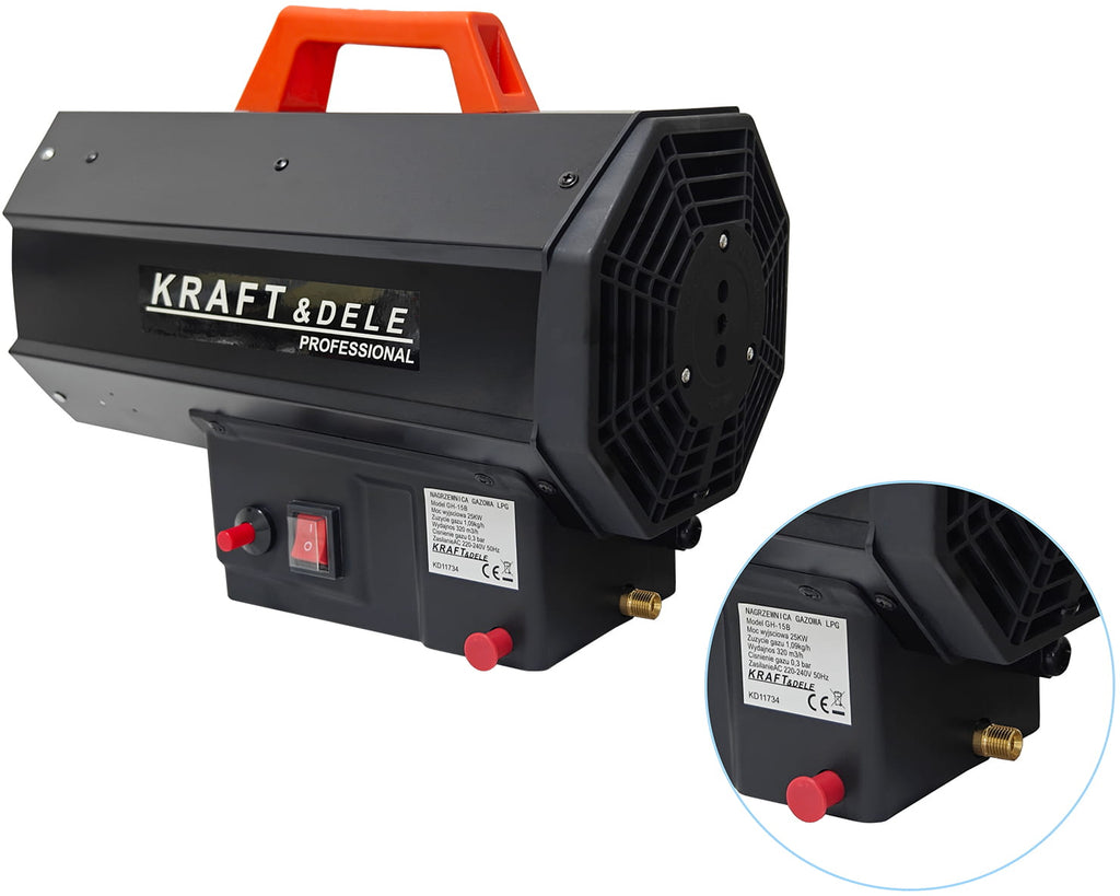 Gas heater 25kW + regulator KD11734