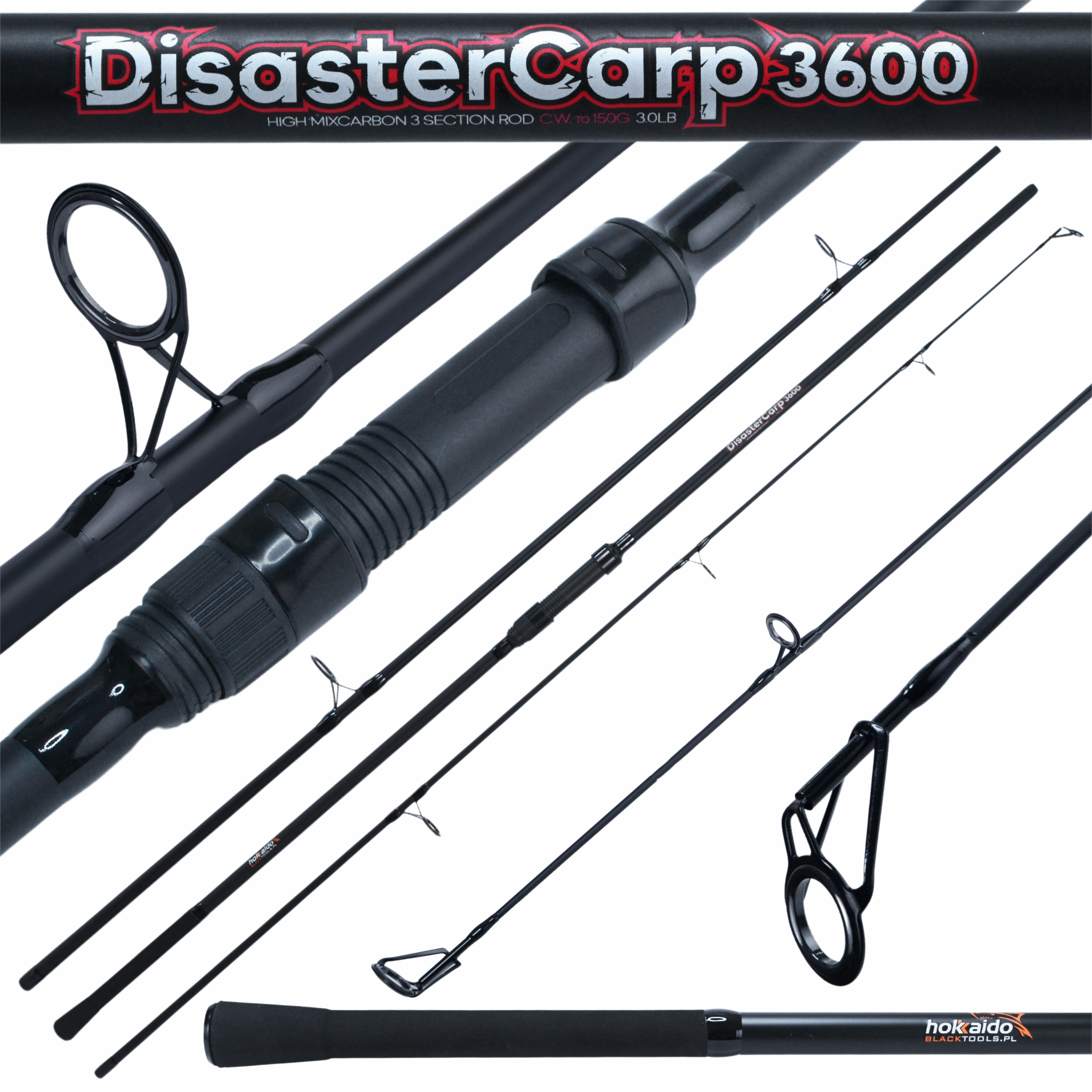 Hokkaido Disaster karbivarras 3600 3,6m C.W. 150g 3,0lb 3 sektsiooni
