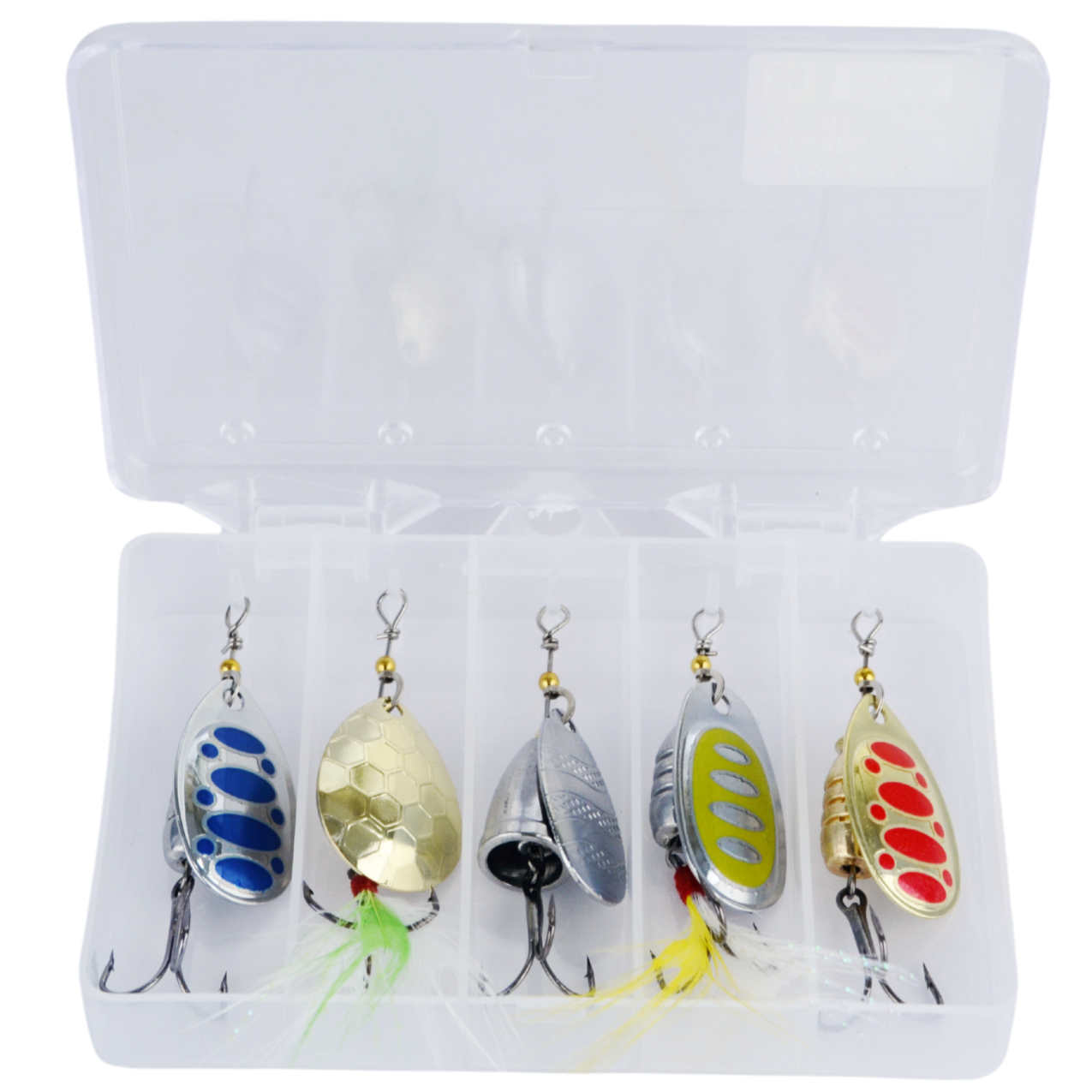 5 tk mitmevärvilised 8g Hokkaido pöörlevad landid karbis