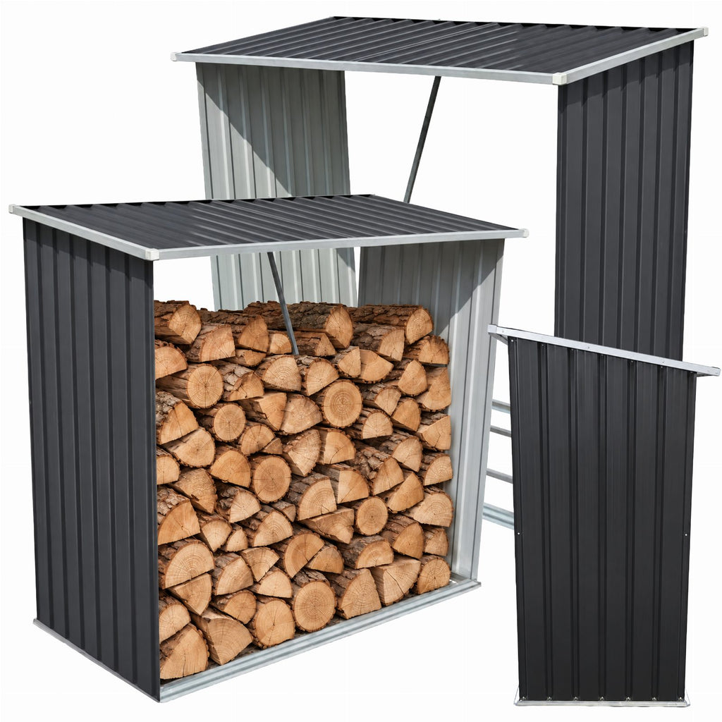 Metallist aia küttepuude hoiukuur 163 × 83 × 154 cm RC-K-2879