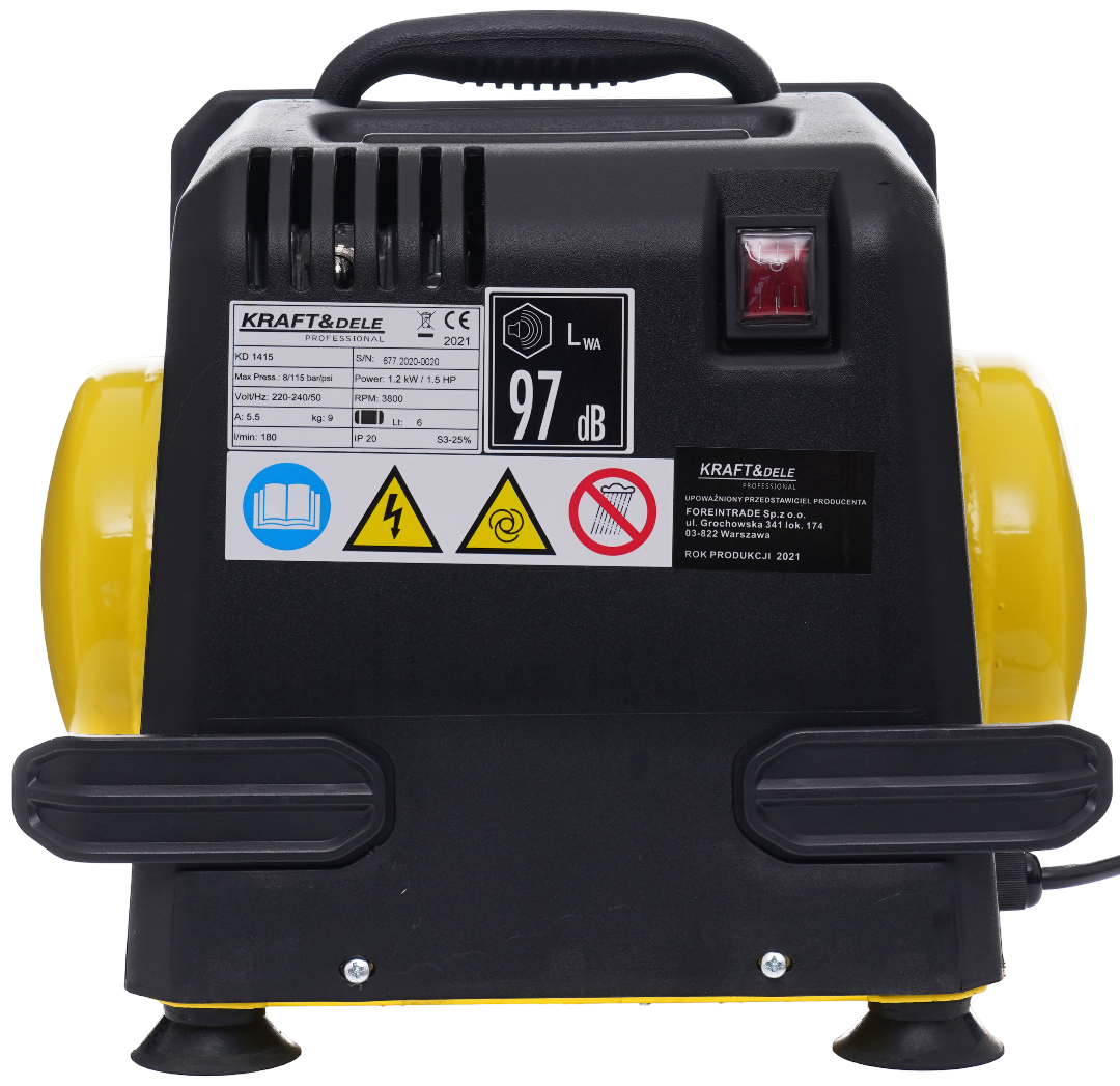 Oil-free compressor 6L 8bar KD1415