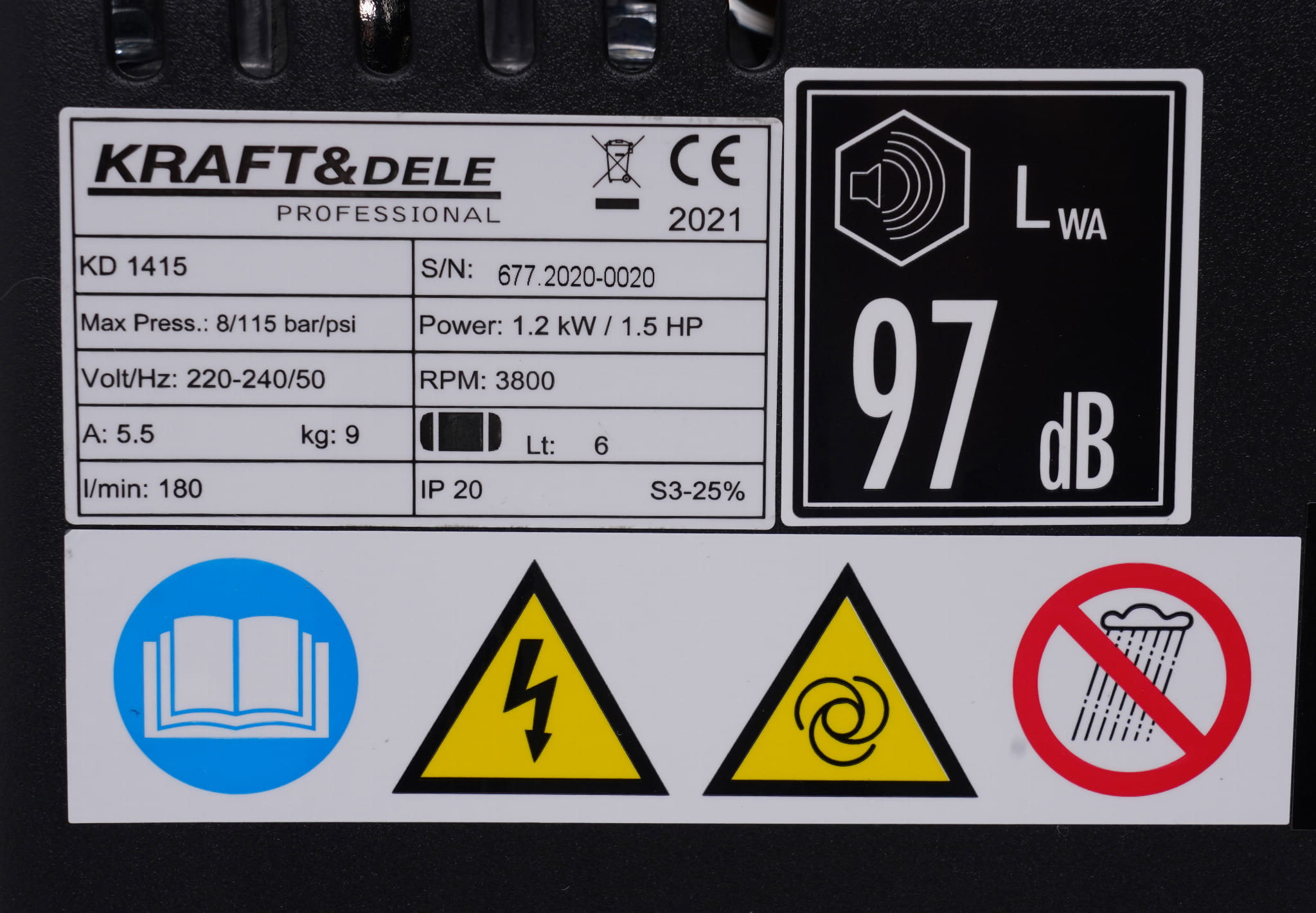 Oil-free compressor 6L 8bar KD1415
