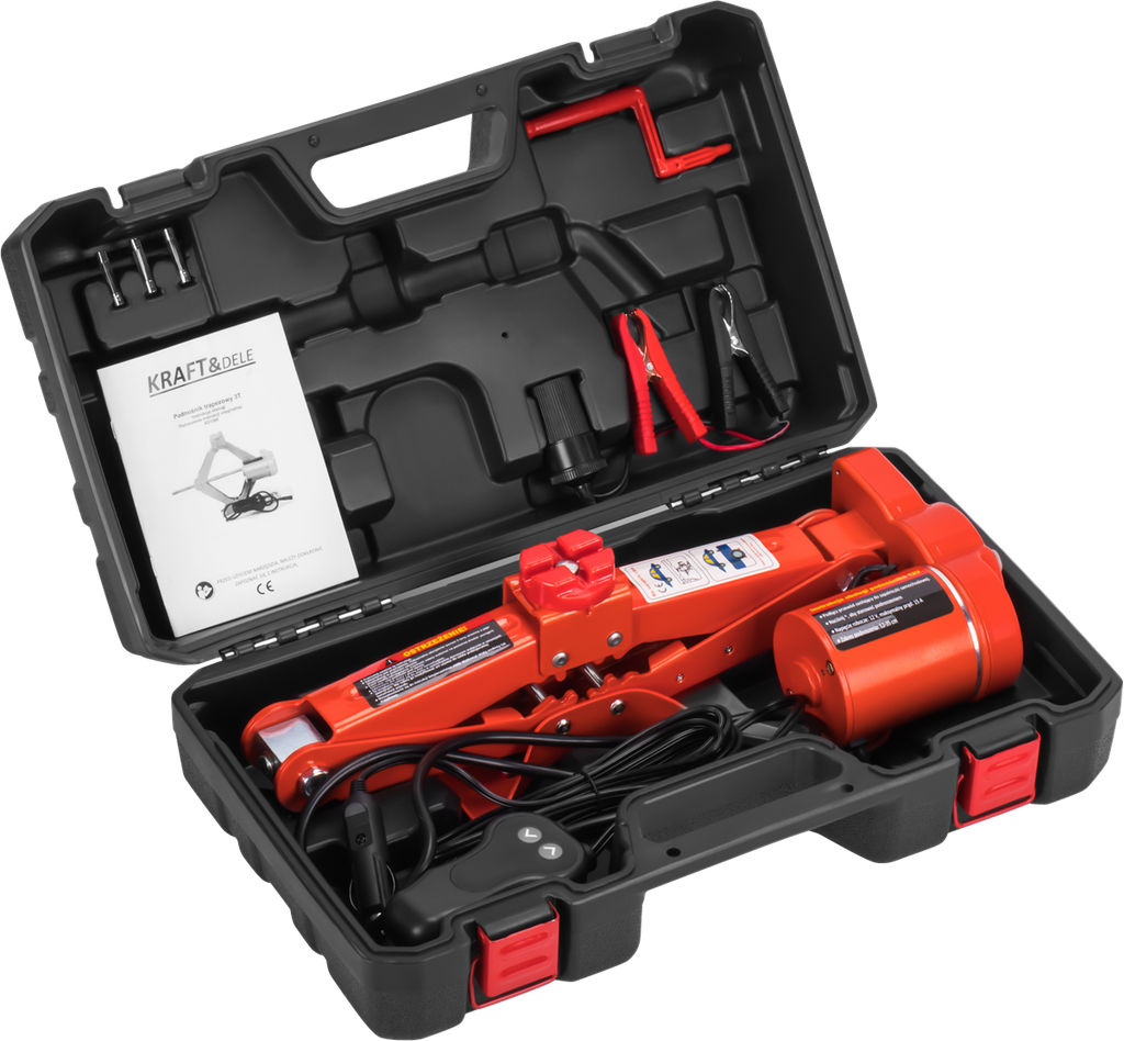 ELECTRIC CAR JACK SCISSOR LIFT FROG 12V 3T CASE KD1369