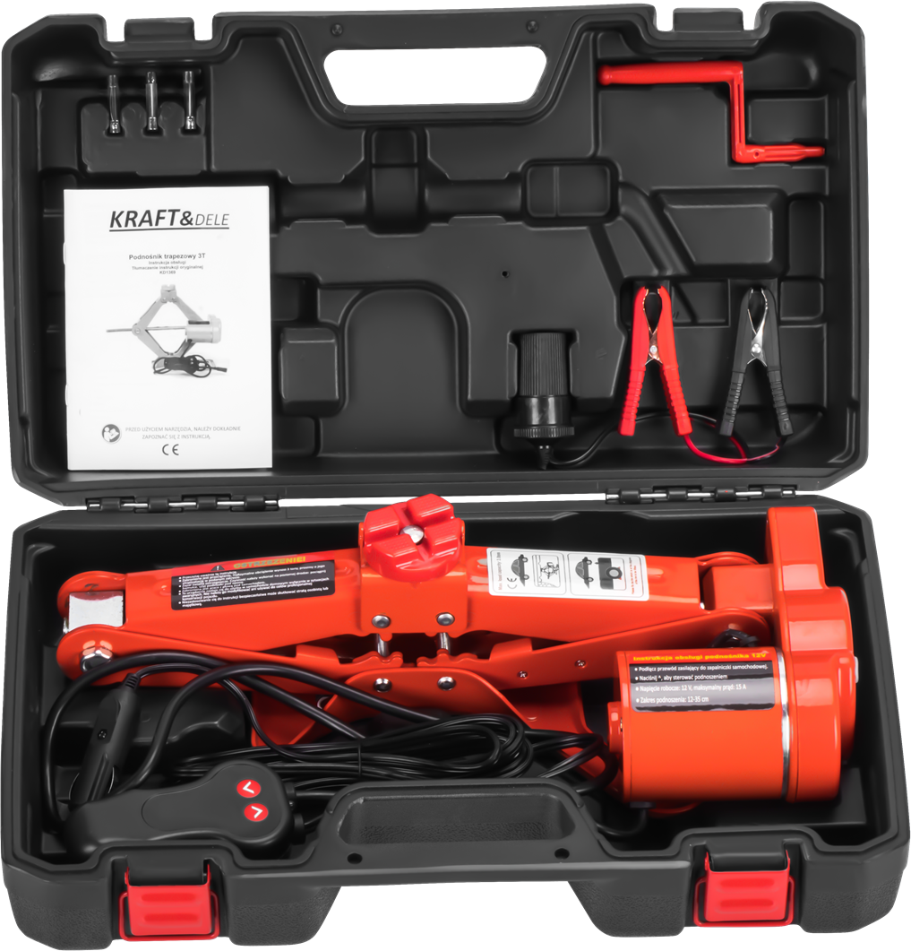 ELECTRIC CAR JACK SCISSOR LIFT FROG 12V 3T CASE KD1369