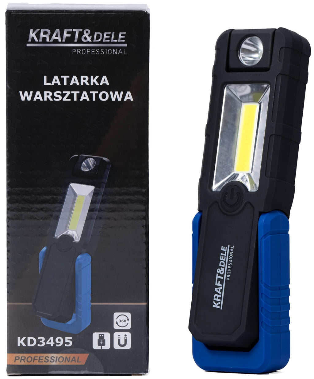 LED WORKSHOP FLASHLIGHT 250LM 2500mAh KD3495