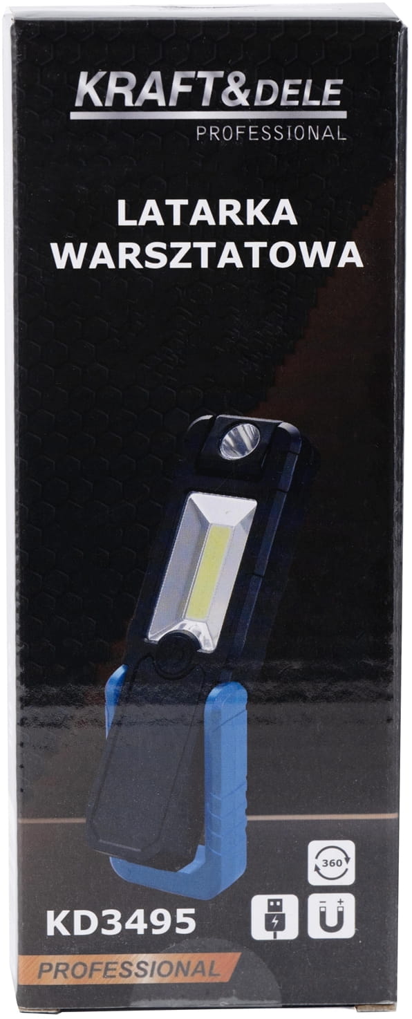 LED WORKSHOP FLASHLIGHT 250LM 2500mAh KD3495