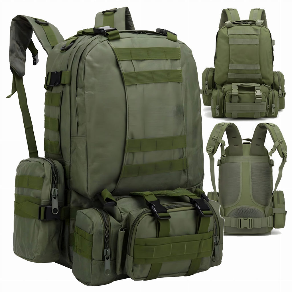 Military Tactical Backpack 4-in-1 Large 50L Green