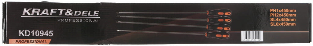 Long screwdriver set 4pcs. KD10945