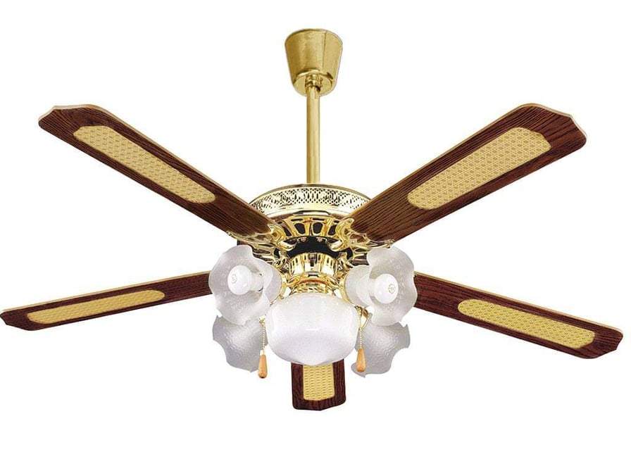52-inch Chandelier Ceiling Fan with 5 Light Points