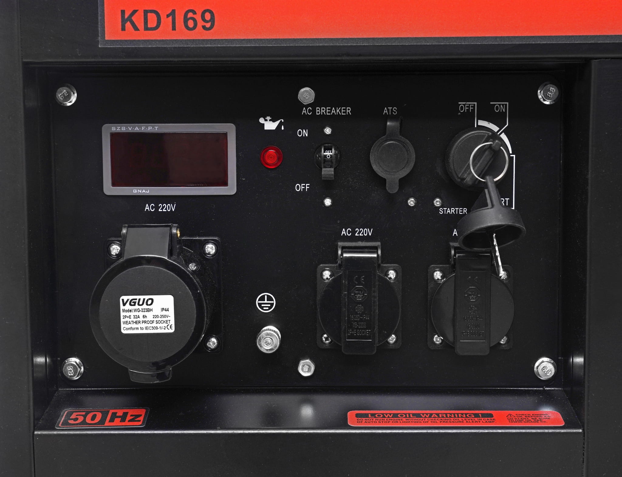 9kW generaatorikomplekti ÜHENDUS 32A 230V KD169
