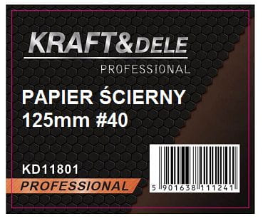 Abrasiiivpaber 50 tk. ketas 125mm P40 takjaga KD11801