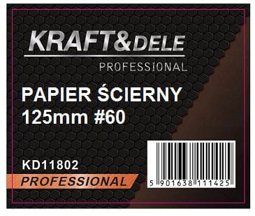 Abrasive paper 50 pcs. disc 125mm P60 with hook and loop KD11802