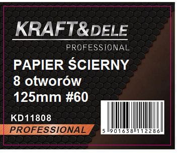 Abrasiiivpaber 50 tk. ketas 125mm P60 takjakinnitusega KD11808