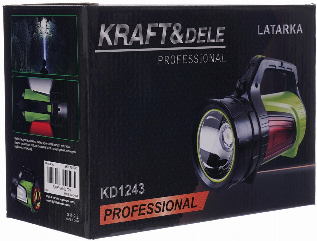 Laetav taskulamp külgtuledega KD1243